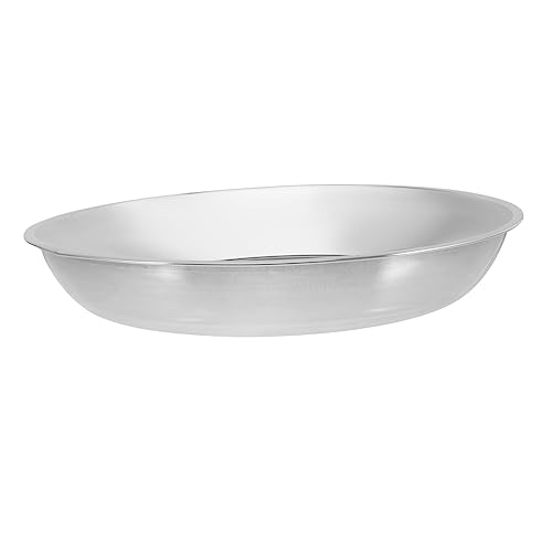 DIKACA Cacerola De Escala De Metal Plato De Balanza Cesta Digital Tapa Fin Bandeja De Escala De Polvo Deberes Recargable Peso Bandeja De Regazo Postal Balanza Pan Silver Acero Inoxidable