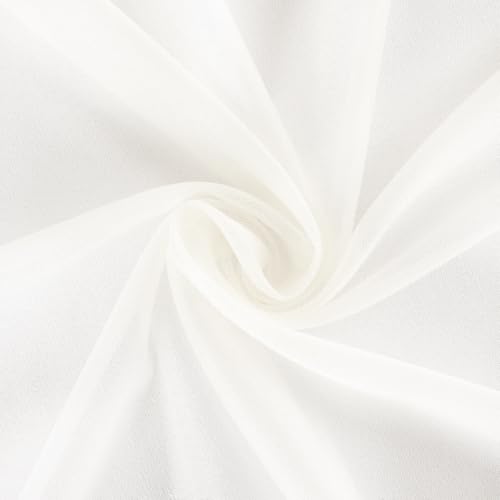 Image of Ivory Wedding Glitter Arch Draping Fabric 29 inch x 6.5 Yards 2 Panels Sheer Backdrop Curtains Drapery for Summer Wedding Ceremony Birthday Party Indoor Ceiling Decor