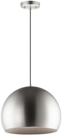ET2 Palla-12W 1 LED Pendant-19.75 Inches Wide by 14.5 inches high-Satin Nickel/Black Finish