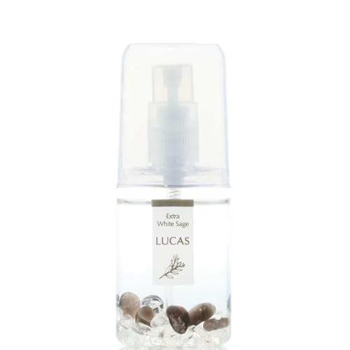 ホワイトセージ 浄化スプレー LUCAS ルカス ポケットサイズ 20ml (【モリオン・黒水晶】魔除け・霊除け/パロサント＆ヨモギの香り)
