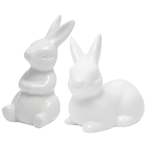 Figurines lapin dorées en céramique de haute qualité avec finitions soignées pour meuble