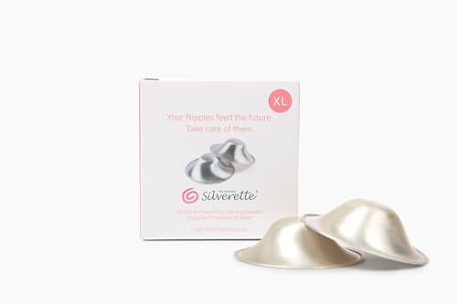 Image of SILVERETTE The Original Silver Nursing Cups, Nipple Covers for Breastfeeding, XL