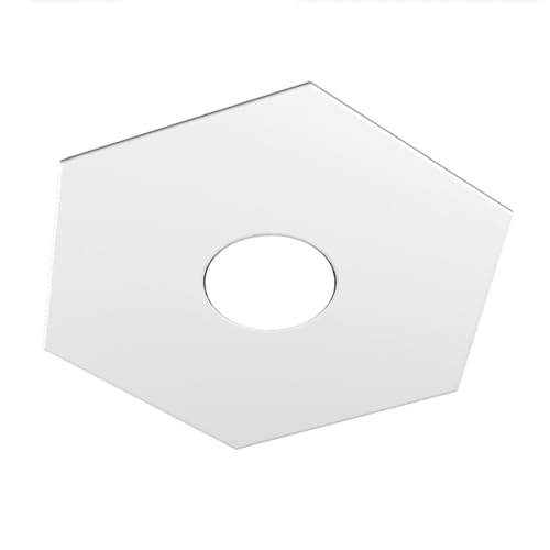 Plafoniera Applique Led Sostituibile Esagono Bianco Componibile Top Light 1142/1L-Bi Cucina Sala Camera Corridoio Bagno Minimal Sottile