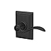 Schlage F40 ACC 622 ADD Accent Door Lever with Addison Trim, Bed & Bath Privacy Lock, Matte Black