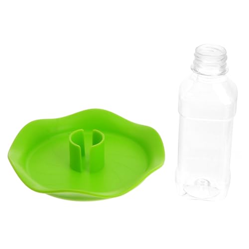ibasenice Plastic Reptile Water Dish Automatic Feeder Basin for Tortoise Lizard Easy-Clean Design