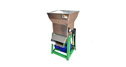 TXMACHINE&reg; automatic Cassava grinder machine 300-400kg/h Commercial Cassava grater Potato Grinding Machine Fresh Lotus Root Grinder 1.5kw (220V/50HZ, stainless steel color with motor)