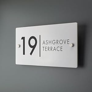 HomeEcho Personalized Waterproof Luxury Door Name Plates for Home Entrance (15x30 Cm) with 3D Letters- Ideal for Home & Office Entrances With Stainless Steel Screws || Door name plates (WhiteBlack)-image-39