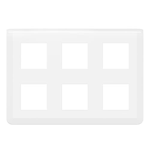 Plaque de finition Mosaic Legrand 2x3x2 modules pour encastrement propre