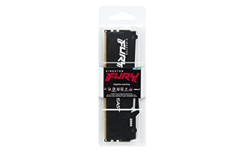 Image of Kingston FURY Beast RGB 8GB 5200MT /s DDR5 CL40 DIMM Desktop Memory Single Module | Intel XMP 3.0 | Infrared Sync Technology | Overclocking Stability | KF552C40BBA-8