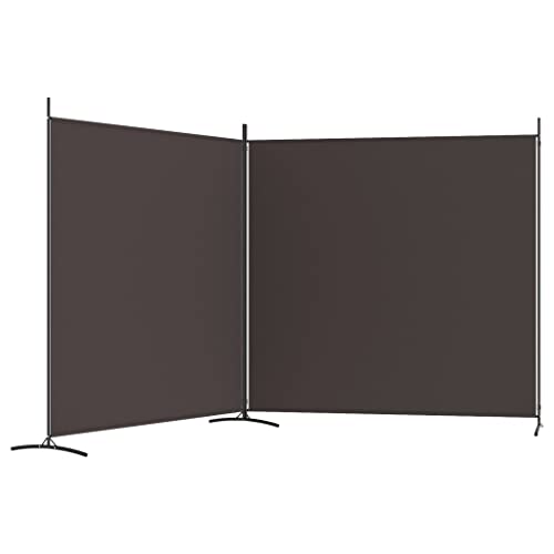 Paravent autonome et pliable marron pour masquer un espace de vie - 5