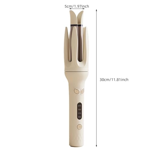 Mwqpgyh Rizador De Plancha Para El Cabello, Rizador Para Cabello Largo - Rizador de pelo Varita Rizador automático | Varita rizadora con 4 temperaturas, rizador de barril giratorio, rizador de pelo - imagen 6