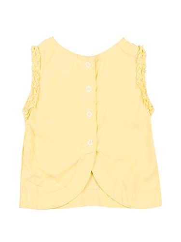 Image of GJ Baby Girls' Yellow Woven Top | KnitsHand-wash | Regular Fit