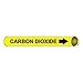 Pipe Marker - Precoiled and Strap-on - Carbon Dioxide, Yellow, For Pipe 3-3/8
