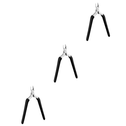 FRCOLOR 3 piezas de tijeras de cuero herramienta de pedicura de uñas recortadora tijeras para piel muerta eliminar la piel muerta mango recto de a belleza