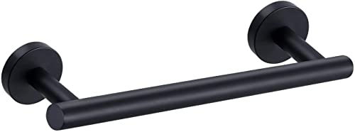 YUET Toalleros de Baño 30CM Toallero de Barra Acero Inoxidable SUS304 Pared para Baño y Cocina Negro Mate 12 Pulgadas, Viene con Tornillos