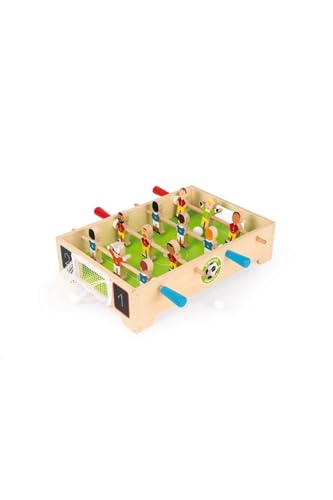Janod - Mini Futbolín de Mesa en Madera Champions - Desde 3 años, J02070, Multicolor