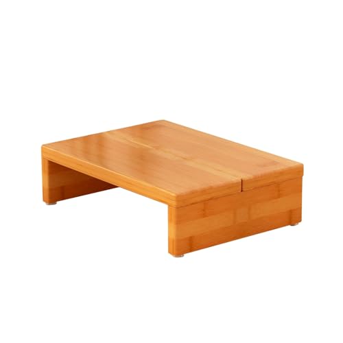 MBBTAG Marche Pied Bois, rehausseur en Bois Portable, Marche Pied Adulte, Forte capacité de Charge, Repose Pied Bois, Convient aux Chambres à Coucher, salles...