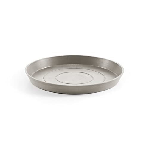 Ecopots Untersetzer für Blumentopf Amsterdam Braun Grau - Durchmesser Ø Außen 36 cm/Innen 33 cm rund groß - Unterteller für Pflanzentopf Recycling Kunststoff - Topfuntersetzer Indoor Outdoor