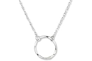 Open Circle Necklace: Sterling Silver Karma Necklace for Women