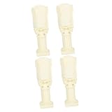 Cabilock 2 Sätze Elektronisches Candlestick -nachtlicht Hochzeitsdeko Desktop-lichtverzierung Tischdekoration Mit Kerzenlampe Kleine Elektrische Kerzenlampe Harz Weiß 2 Stück * 2