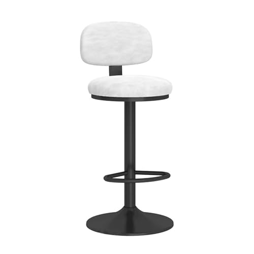 Tabouret de bar pivotant à 360° réglable en hauteur avec dossier