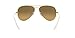 Ray-Ban Unisex RB3025 Classic Mirrored Aviator Sunglasses, Gold/Brown Mirrored Gradient Grey, 62 mm