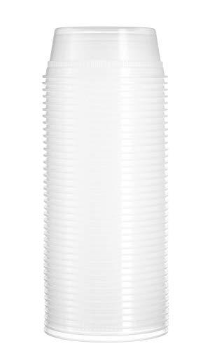 Basix [24 Count 8 Oz Combo] Disposable Plastic Deli Food Storage Containers With Plastic Lids, Leakproof, Great For Meal Prep, Picnic, Take Out, Traveling, Fruits, Snack, Or Liquids #TOP7