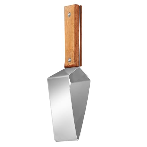 Image of Housoutil Triangle Watermelon Slicer, Stainless Steel Watermelon Cutter Wooden Handle, Melon Slicer Fruit Cutter for Kitchen Gadgets Melon, Cantaloupe, Fruit, Picnic