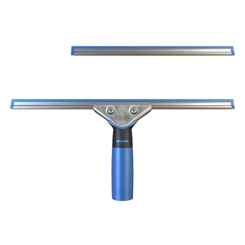Professional Squeegee - Premium Quality Silicone Rubber Blades with Ergonomic Handle for Streak-Free...