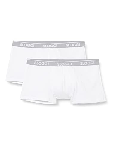 Sloggi Men's Retro Shorts (Pack of 2), White, Large