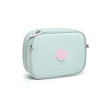 Estojo Quadrado Tie Dye Verde, Poliéster, 26x16,5x6cm, 2,5 Litros, com Elásticos para Organização, Bolso de Redinha