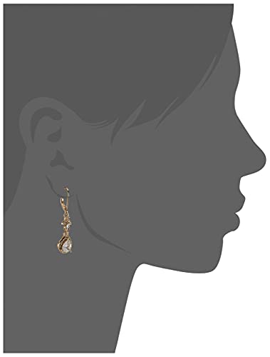 Image of Anne Klein Women's Drop Crystal Earrings, Statement Fashion Jewelry with Crystal Inspired Accents for Everyday and Evening Wear