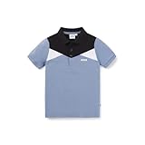 [BOSS] [ボス] キッズ カラーブロック ポロシャツ ストレッチ コットン ピケ 140 ブルー
