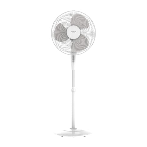 Taurus - Ventilador de pie Greco 16CR | 45W | 3 Aspas 40 cm | 3 Velocidades | Oscilación Automática | Altura Ajustable 108-132 cm| Silencioso | Portátil | Base Antideslizante | Blanco