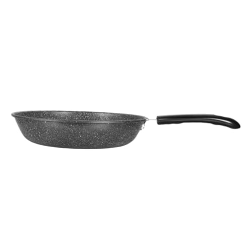 DONFAMDS 1pieza Sartén Antiadherente De Piedra Médica De Sartén De Hierro Redondeada Para Cocinar Para Freír y Asar Fácil Limpieza Sin Recubrimiento Uso Versátil Cocina