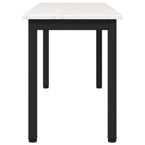 Banco de comedor moderno de 110 cm en madera y metal para salón 7
