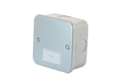 Selectric 13 Amp Fused Connection Unit 1 Gang Unswitched In Metal Clad