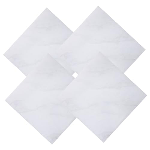 Didiseaon 4 Piezas Baldosas De Mármol Piso Baño Ser Azulejo De Palo Decoración Del Hogar Azulejos De Mosaico Teja Adhesivo Home Decoracion De Polivinilo Blanco