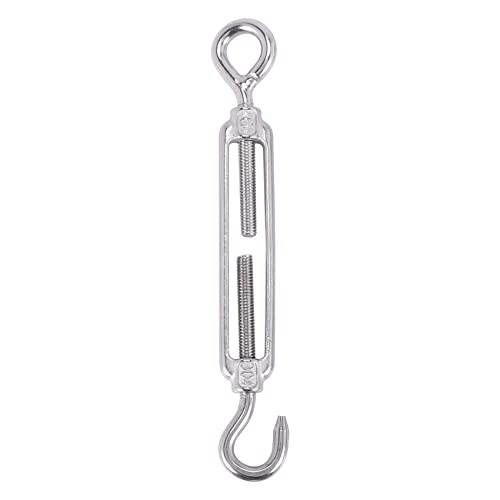 304 Stainless Steel Turnbuckle M6 Wire Rope Tension Tensioner Strainer and M3 Wire Rope Clips, 1/8 Inch Cable Railing Kit for Wood Post Clamps miniatura 3