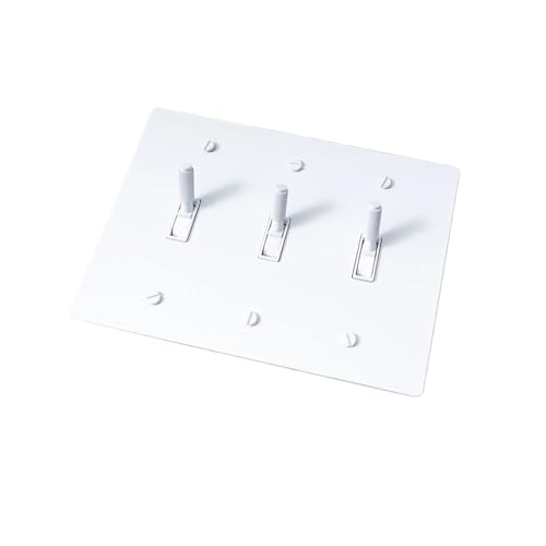 Interrupteur toggle moleté triple en laiton blanc pour hôtel et maison