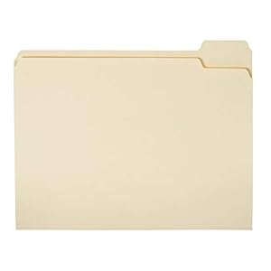 Amazon Basics File Folders – 1/5 Tab, Manila, Letter Size, 36-Pack