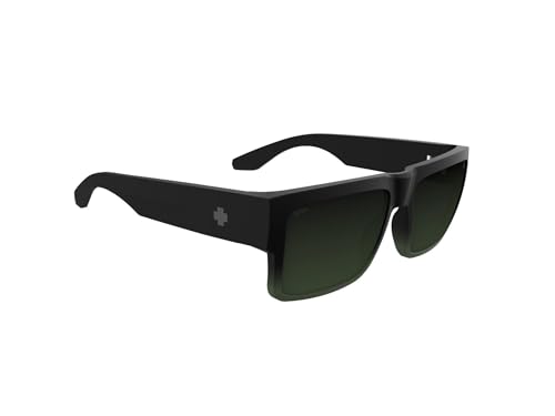 SPY Unisex-Adult Round Cyrus Soft Matte Fade Happy Bronze Olive Mirror, Multi, One Size