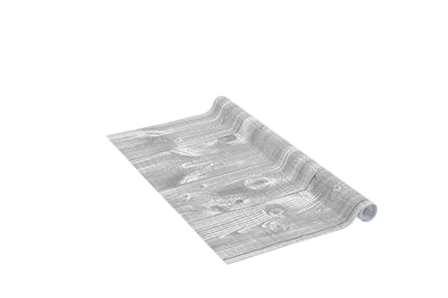 Venilia Papier adhésif | Planches Gris Aspect bois Gris | 45 cm x 3 m, Épaisseur 95μ | Film autocollant pour meuble et cuisine, film décoratif, papier...