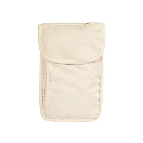 passport wallet Portafoglio antifurto multifunzione marsupio da viaggio nascosto si applica a portapassaporto porta carte per uomo e donna da viaggioBeige
