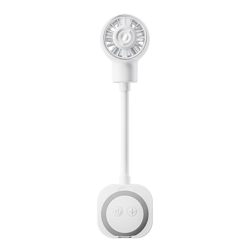 Tsophreniq Ventilador de escritorio de 360 clips ajustables con función de pulverización e imanes fuertes para computadora o ventilador recargable por USB