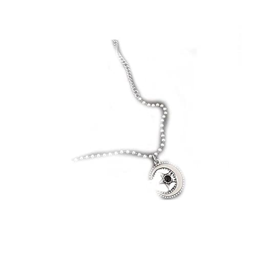 925 Collar De Plata Esterlina Estrella Y Collares De La Luna Cover