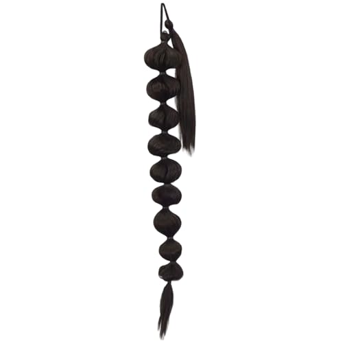 Extensiones de cola de caballo con burbujas de 75 cm naturales 4