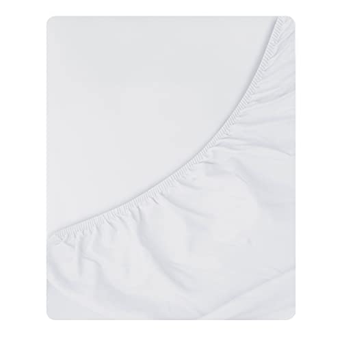 Infinitee Xclusives – 1 Piece 78”X80” Deep Pocket White King Size Fitted Sheet Only For Bed – Lightweight Soft Microfiber, Shrink And Fade Resistant #TOP2
