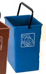CUBETAS GASTRONORM ® - Cubeta reciclar azul 26L con asa 29x32x40 Fervik