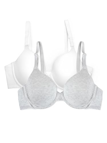 Fruit of The Loom Womens Smooth Cotton T-Shirt Bra - Ultra-Soft, Flexible, and Invisible Under Tees